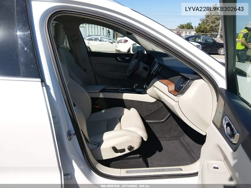 2019 Volvo Xc60 T6 Inscription VIN: LYVA22RL9KB302643 Lot: 45597638