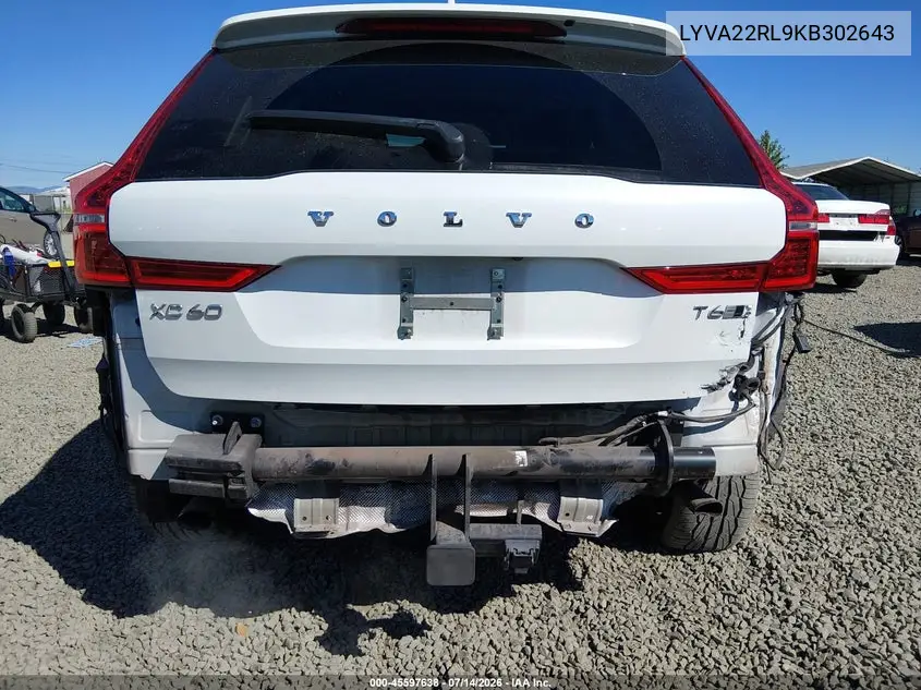 2019 Volvo Xc60 T6 Inscription VIN: LYVA22RL9KB302643 Lot: 45597638