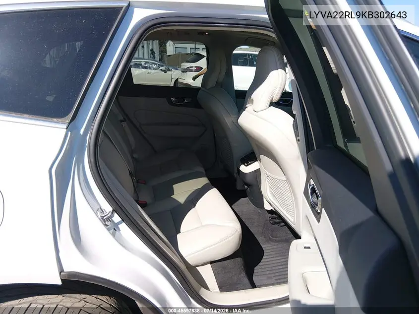 2019 Volvo Xc60 T6 Inscription VIN: LYVA22RL9KB302643 Lot: 45597638