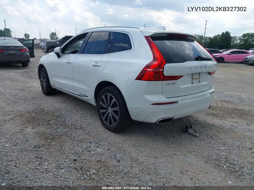 2019 Volvo Xc60 T5 Inscription VIN: LYV102DL2KB327302 Lot: 45611805