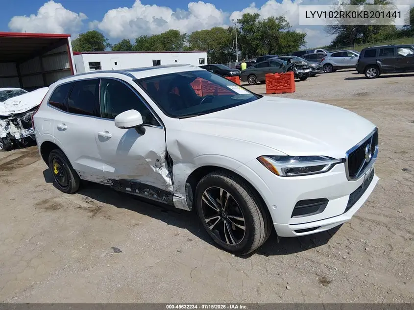 2019 Volvo Xc60 T5 Momentum VIN: LYV102RK0KB201441 Lot: 45632234