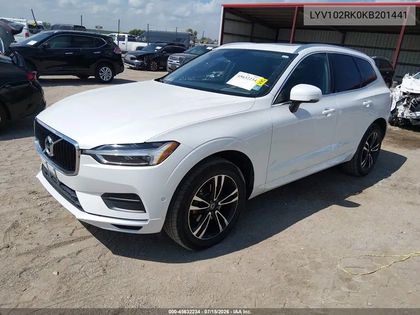 2019 Volvo Xc60 T5 Momentum VIN: LYV102RK0KB201441 Lot: 45632234