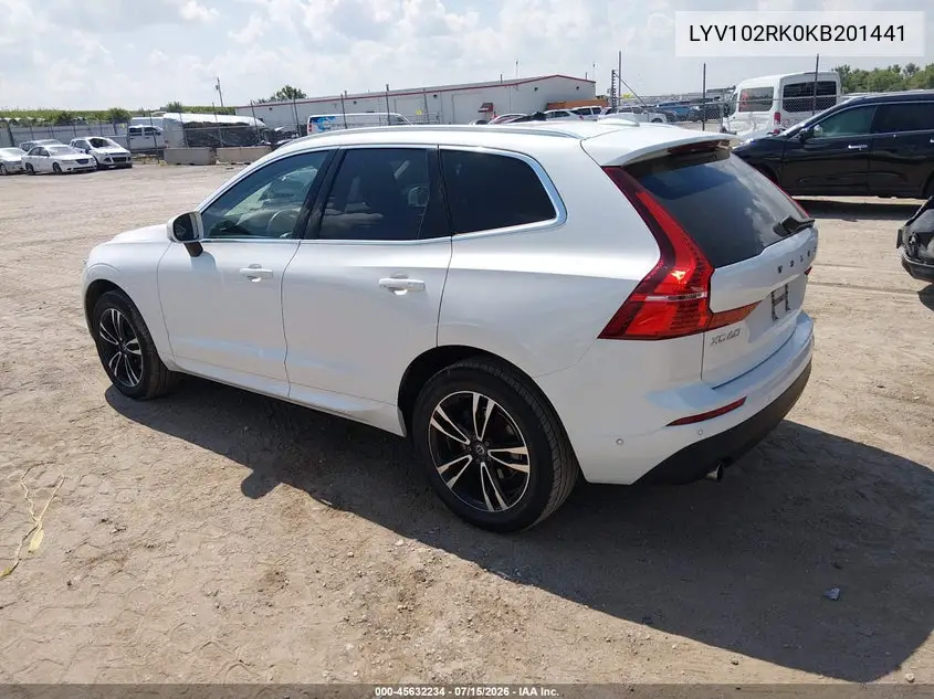 2019 Volvo Xc60 T5 Momentum VIN: LYV102RK0KB201441 Lot: 45632234