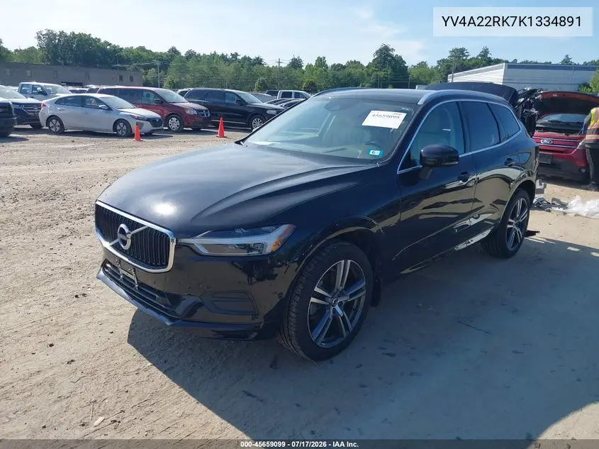 2019 Volvo Xc60 T6 Momentum VIN: YV4A22RK7K1334891 Lot: 45659099