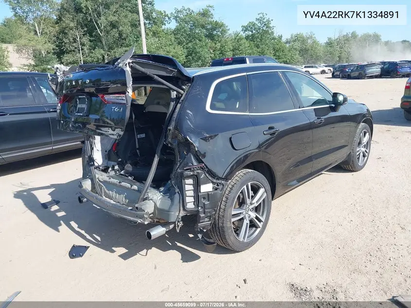 2019 Volvo Xc60 T6 Momentum VIN: YV4A22RK7K1334891 Lot: 45659099