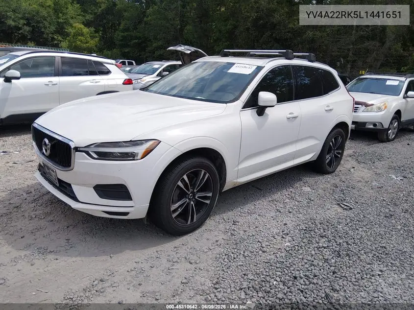 2020 Volvo Xc60 T6 Momentum VIN: YV4A22RK5L1441651 Lot: 45310642