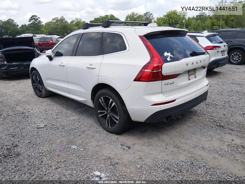 2020 Volvo Xc60 T6 Momentum VIN: YV4A22RK5L1441651 Lot: 45310642