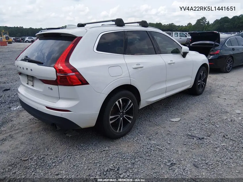 2020 Volvo Xc60 T6 Momentum VIN: YV4A22RK5L1441651 Lot: 45310642