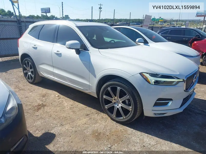 2020 Volvo Xc60 T5 Inscription VIN: YV4102DLXL1559894 Lot: 45397931