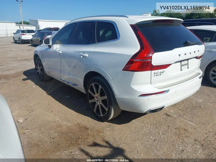 2020 Volvo Xc60 T5 Inscription VIN: YV4102DLXL1559894 Lot: 45397931