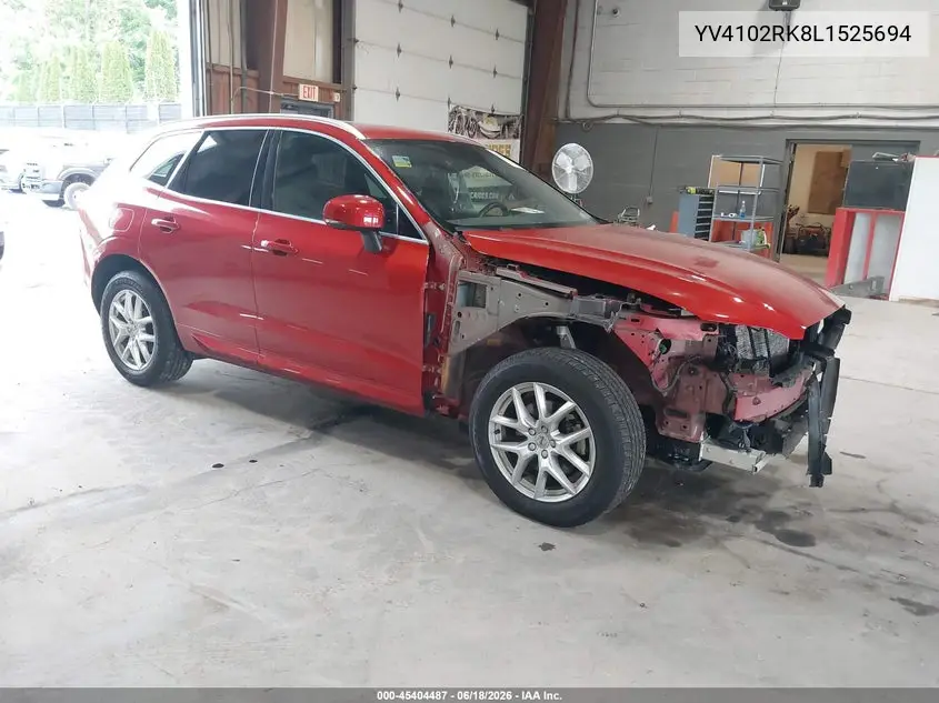 2020 Volvo Xc60 T5 Momentum VIN: YV4102RK8L1525694 Lot: 45404487