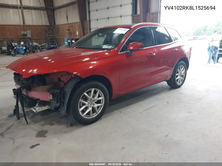 2020 Volvo Xc60 T5 Momentum VIN: YV4102RK8L1525694 Lot: 45404487
