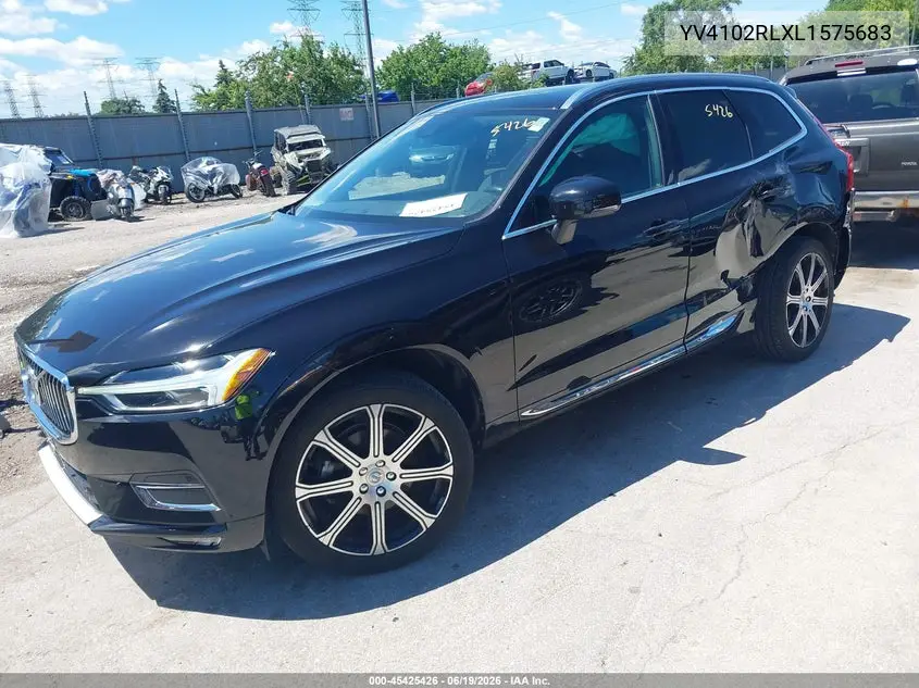 2020 Volvo Xc60 T5 Inscription VIN: YV4102RLXL1575683 Lot: 45425426