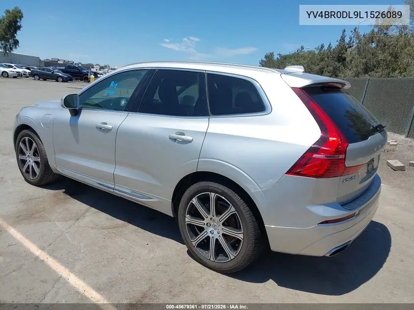 2020 Volvo Xc60 Hybrid T8 Inscription VIN: YV4BR0DL9L1526089 Lot: 45679361