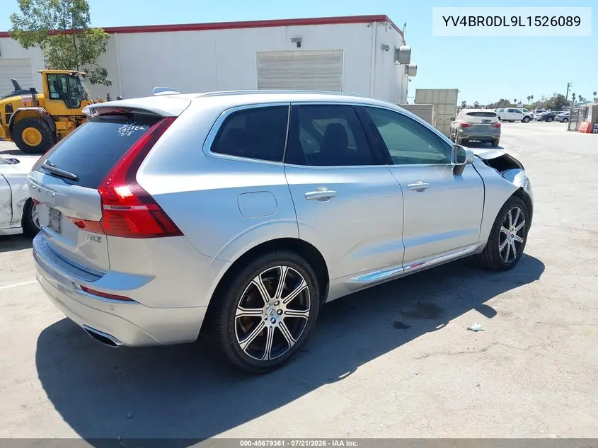 2020 Volvo Xc60 Hybrid T8 Inscription VIN: YV4BR0DL9L1526089 Lot: 45679361