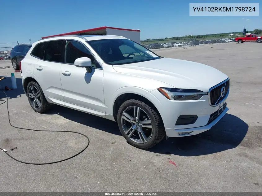 2021 Volvo Xc60 T5 Momentum VIN: YV4102RK5M1798724 Lot: 45385721