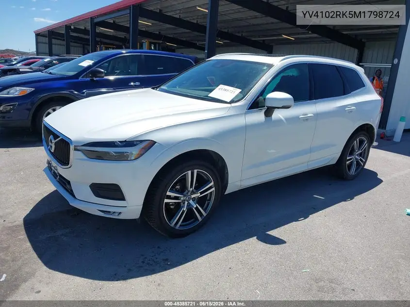 2021 Volvo Xc60 T5 Momentum VIN: YV4102RK5M1798724 Lot: 45385721