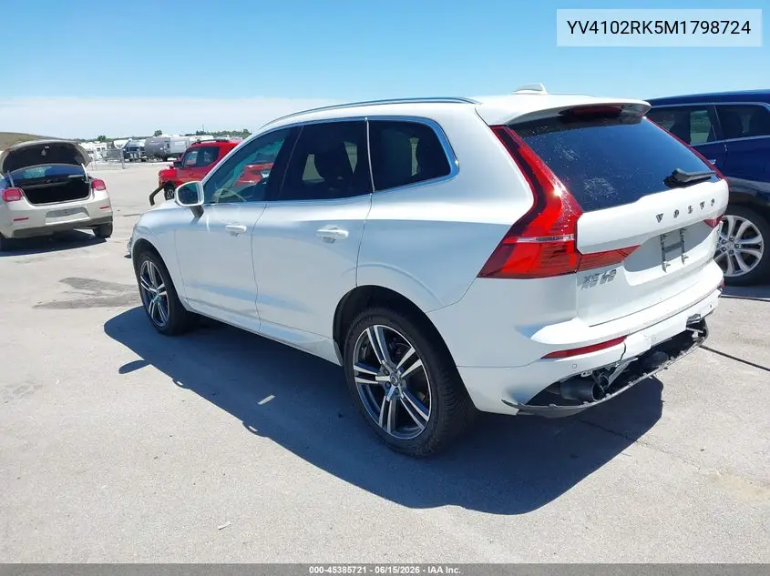 2021 Volvo Xc60 T5 Momentum VIN: YV4102RK5M1798724 Lot: 45385721