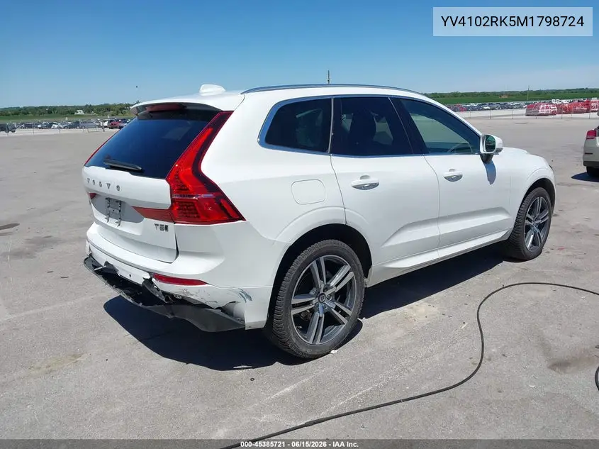 2021 Volvo Xc60 T5 Momentum VIN: YV4102RK5M1798724 Lot: 45385721