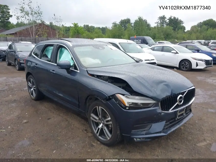 2021 Volvo Xc60 T5 Momentum VIN: YV4102RKXM1877340 Lot: 45396792