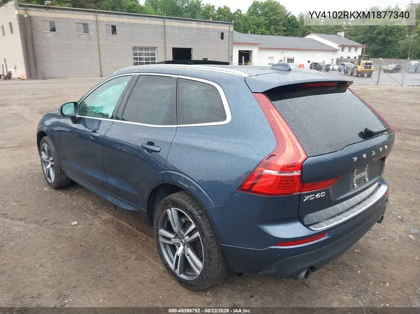 2021 Volvo Xc60 T5 Momentum VIN: YV4102RKXM1877340 Lot: 45396792