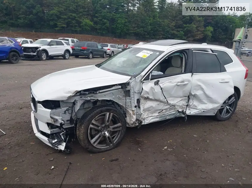 2021 Volvo Xc60 T6 Momentum VIN: YV4A22RK3M1741836 Lot: 45397009