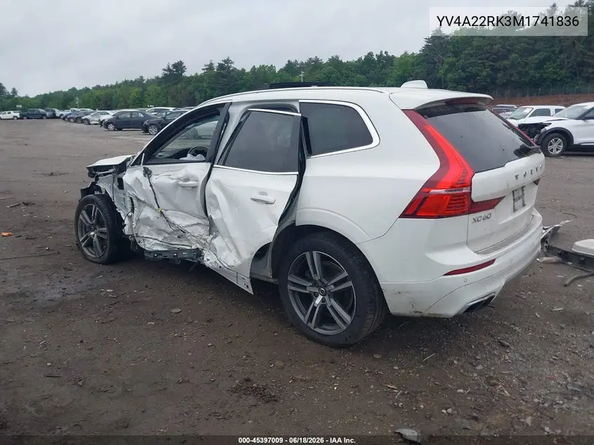 2021 Volvo Xc60 T6 Momentum VIN: YV4A22RK3M1741836 Lot: 45397009