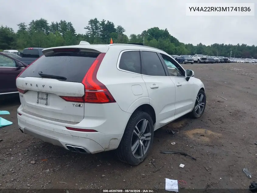 2021 Volvo Xc60 T6 Momentum VIN: YV4A22RK3M1741836 Lot: 45397009