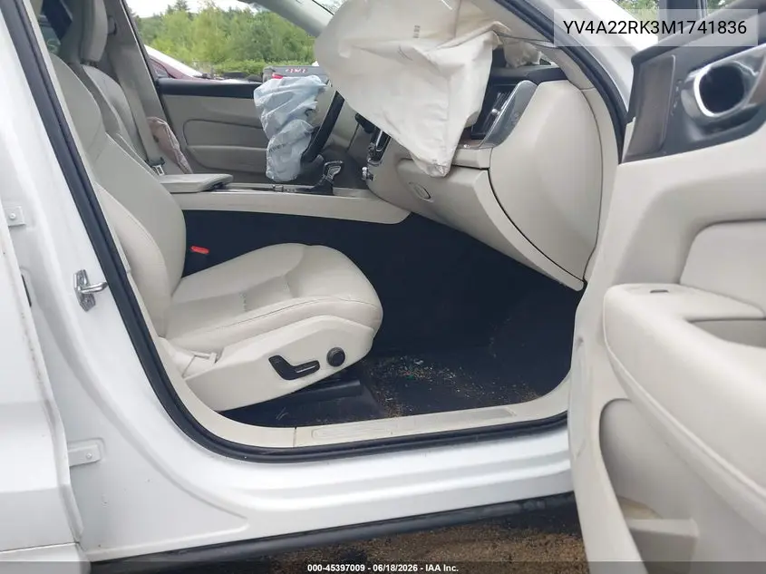 2021 Volvo Xc60 T6 Momentum VIN: YV4A22RK3M1741836 Lot: 45397009