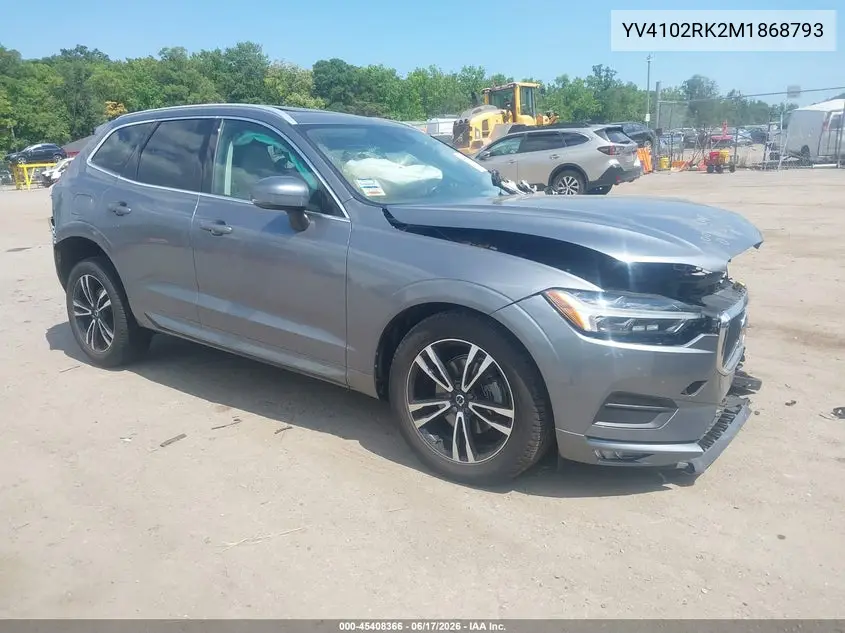 2021 Volvo Xc60 T5 Momentum VIN: YV4102RK2M1868793 Lot: 45408366