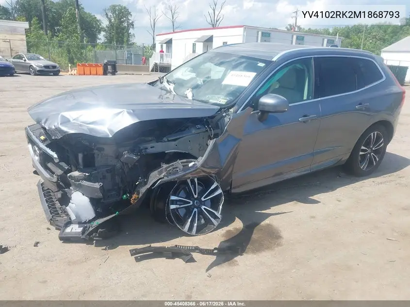 2021 Volvo Xc60 T5 Momentum VIN: YV4102RK2M1868793 Lot: 45408366