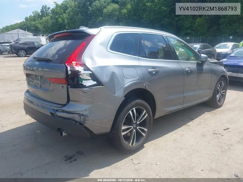 2021 Volvo Xc60 T5 Momentum VIN: YV4102RK2M1868793 Lot: 45408366