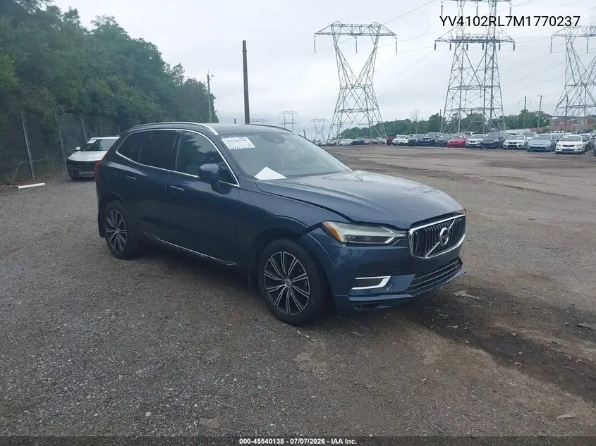 2021 Volvo Xc60 T5 Inscription VIN: YV4102RL7M1770237 Lot: 45540138