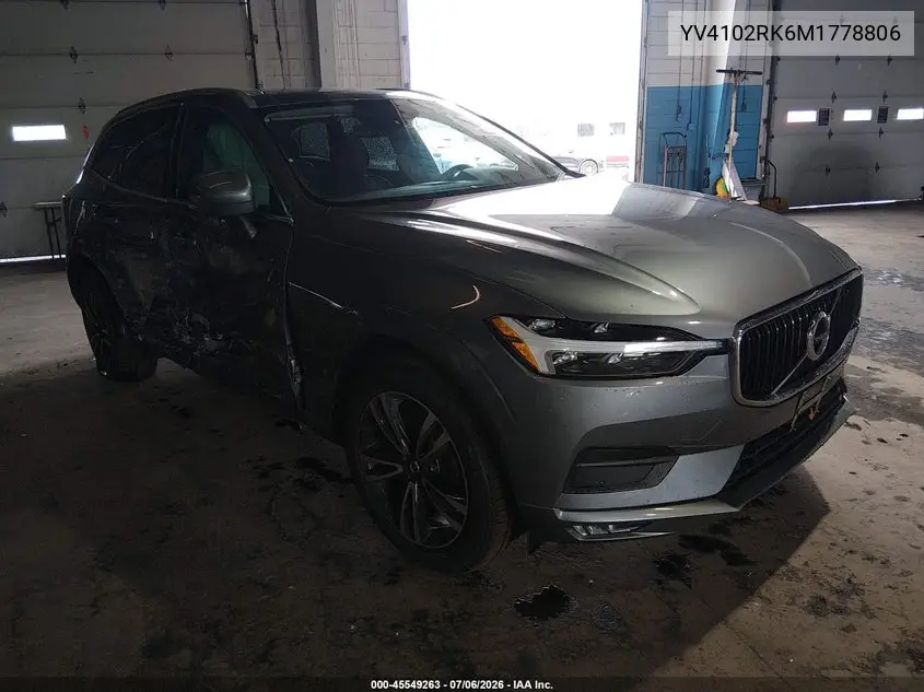 2021 Volvo Xc60 T5 Momentum VIN: YV4102RK6M1778806 Lot: 45549263