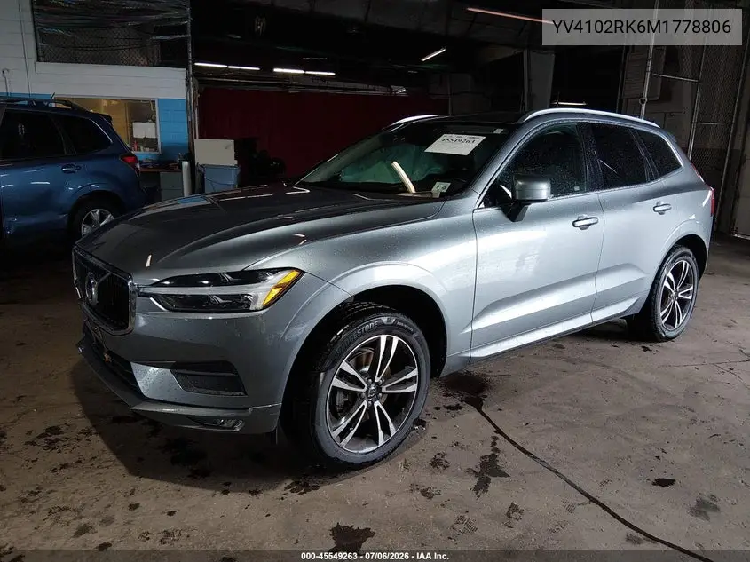 2021 Volvo Xc60 T5 Momentum VIN: YV4102RK6M1778806 Lot: 45549263