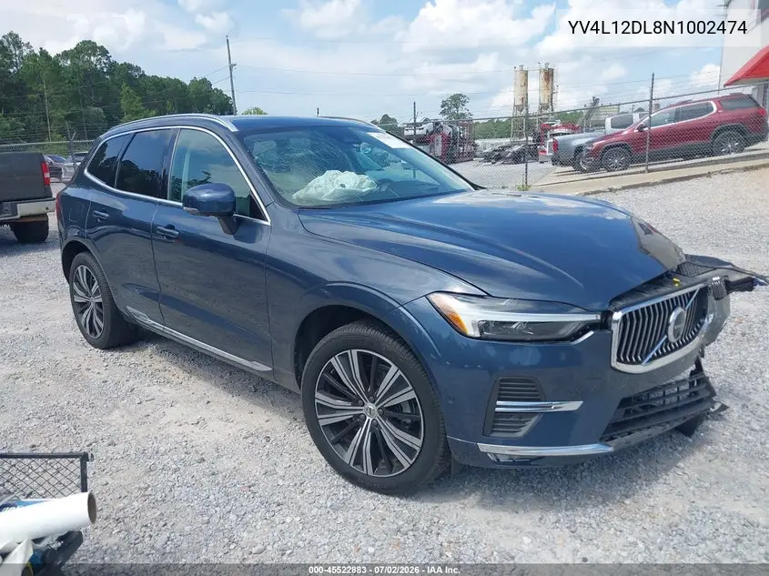 2022 Volvo Xc60 B5 Inscription VIN: YV4L12DL8N1002474 Lot: 45522883