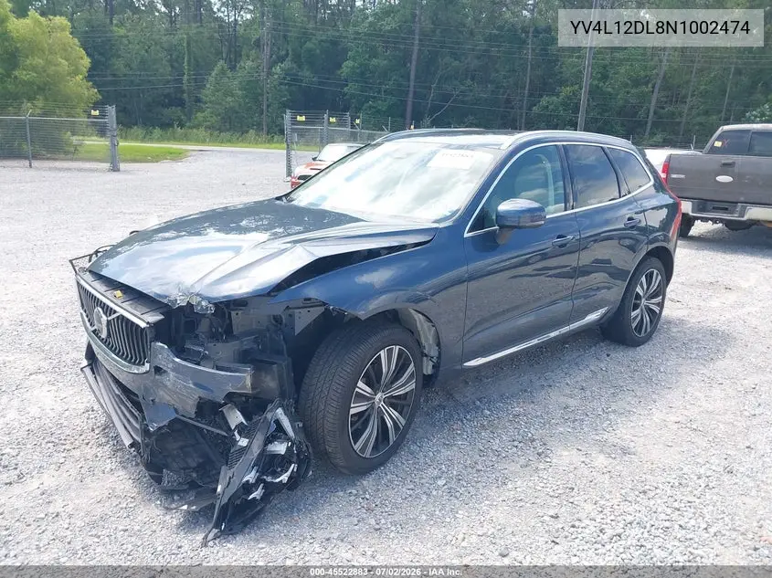 2022 Volvo Xc60 B5 Inscription VIN: YV4L12DL8N1002474 Lot: 45522883