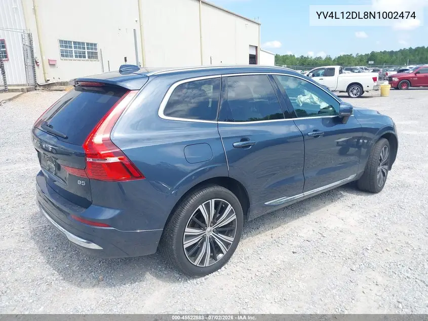 2022 Volvo Xc60 B5 Inscription VIN: YV4L12DL8N1002474 Lot: 45522883