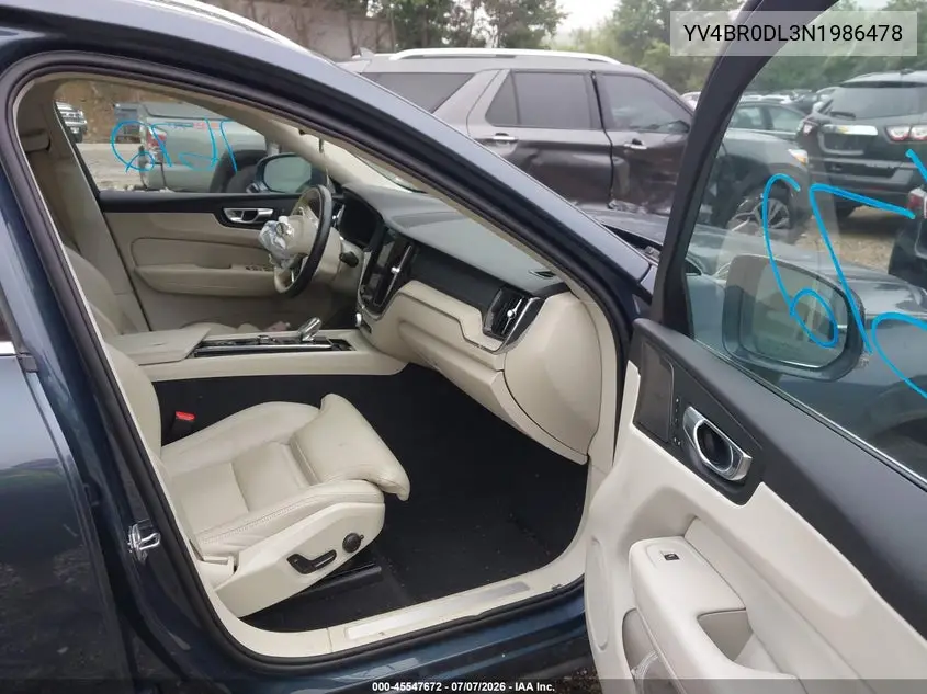 2022 Volvo Xc60 Recharge Plug-In Hybrid T8 Inscription VIN: YV4BR0DL3N1986478 Lot: 45547672