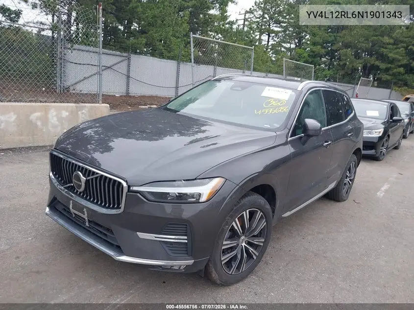 2022 Volvo Xc60 B5 Inscription VIN: YV4L12RL6N1901343 Lot: 45556756