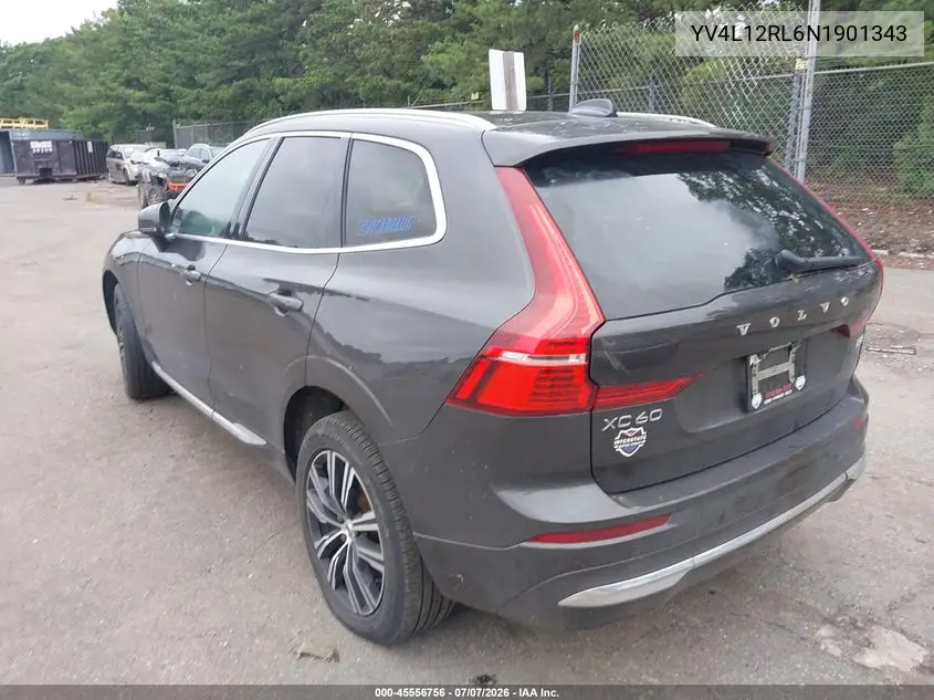 2022 Volvo Xc60 B5 Inscription VIN: YV4L12RL6N1901343 Lot: 45556756