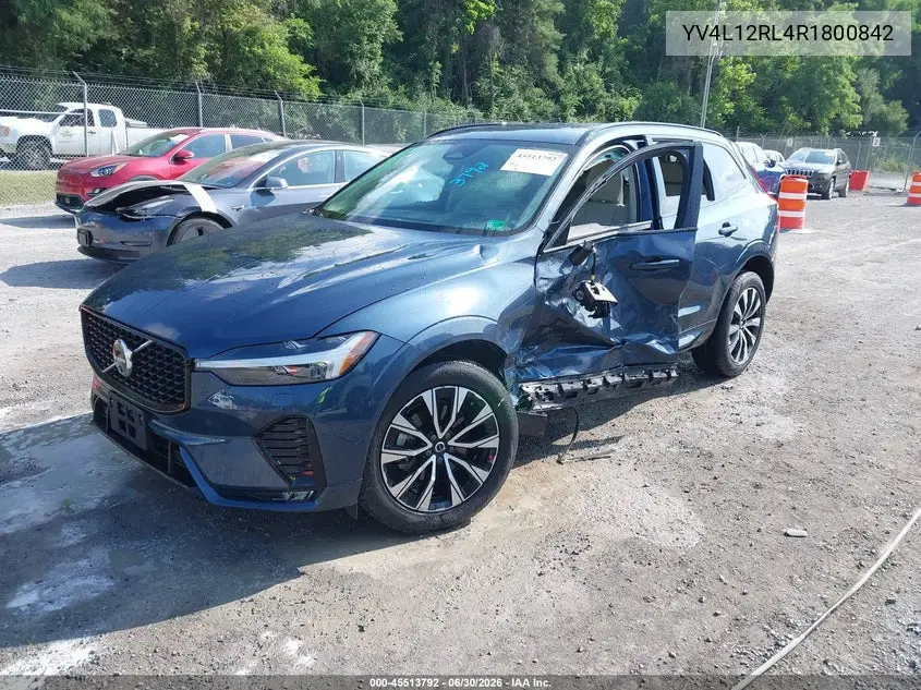 2024 Volvo Xc60 B5 Plus Dark Theme VIN: YV4L12RL4R1800842 Lot: 45513792