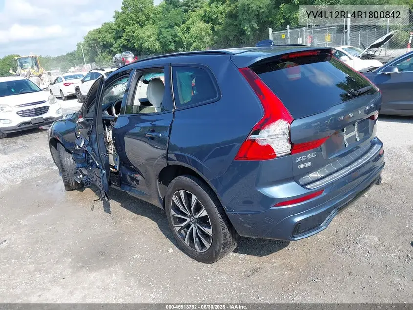 2024 Volvo Xc60 B5 Plus Dark Theme VIN: YV4L12RL4R1800842 Lot: 45513792