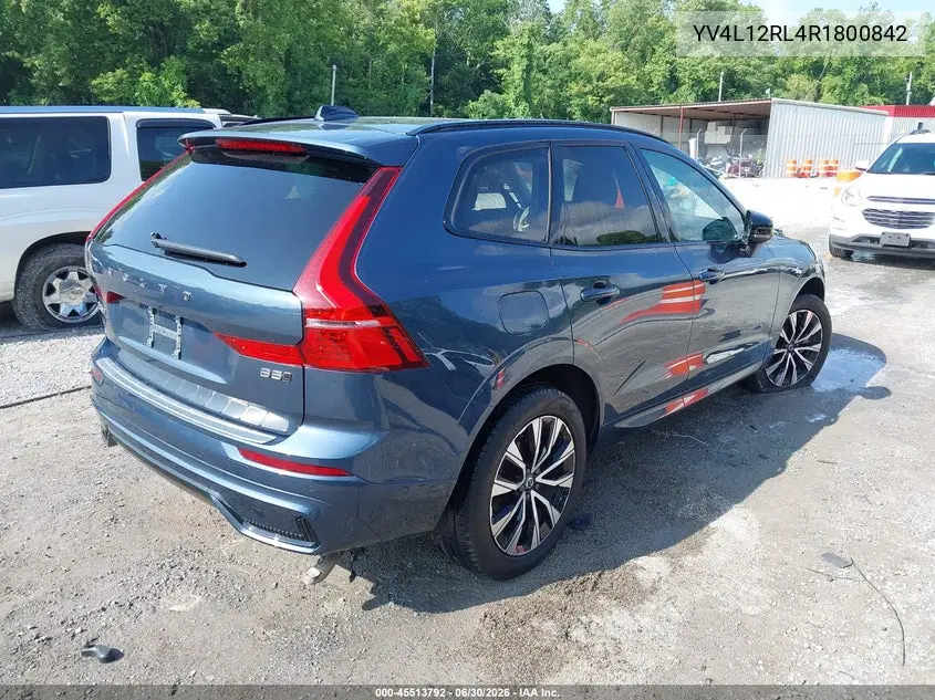 2024 Volvo Xc60 B5 Plus Dark Theme VIN: YV4L12RL4R1800842 Lot: 45513792