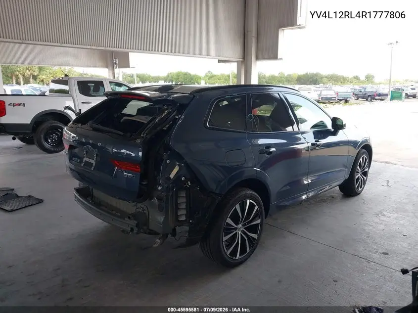 2024 Volvo Xc60 B5 Plus Dark Theme VIN: YV4L12RL4R1777806 Lot: 45595581