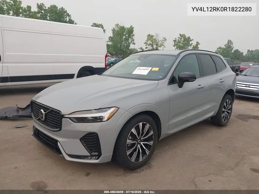 2024 Volvo Xc60 B5 Core Dark Theme VIN: YV4L12RK0R1822280 Lot: 45624059