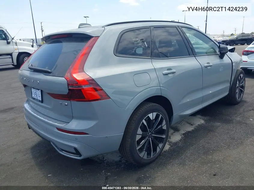 2026 Volvo Xc60 Plug-In Hybrid Plus, T8 Awd Electric/Gasoline, Dark VIN: YV4H60RC2T1424239 Lot: 45471383