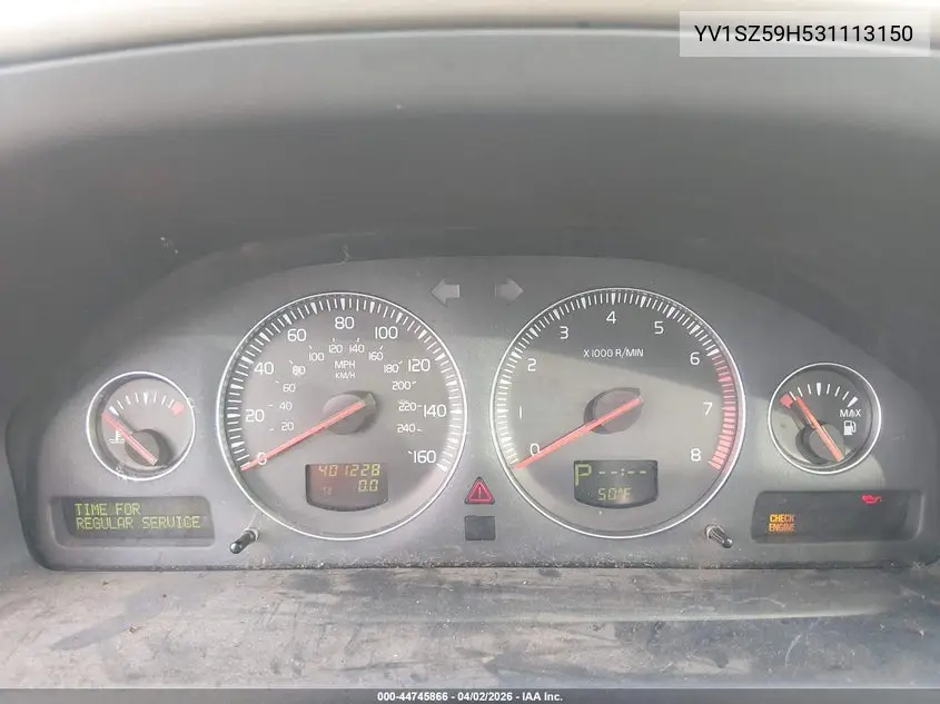 2003 Volvo Xc70 2.5T VIN: YV1SZ59H531113150 Lot: 44745866