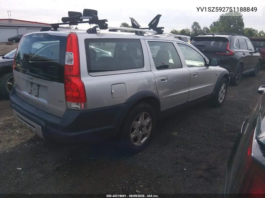 2005 Volvo Xc70 2.5T A Awd/2.5T A Awd Sr VIN: YV1SZ592751188849 Lot: 45319091