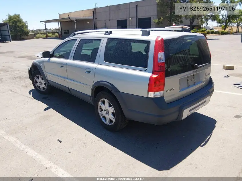 2005 Volvo Xc70 2.5T A Awd/2.5T A Awd Sr VIN: YV1SZ592651197106 Lot: 45339489